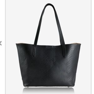 GiGi New York Black Python Teddie Tote